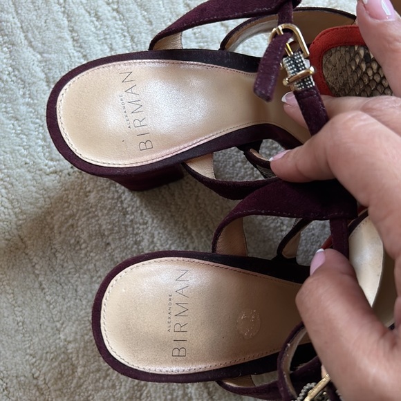 Alexandre Birman snakeskin suede block heels - Picture 5 of 7